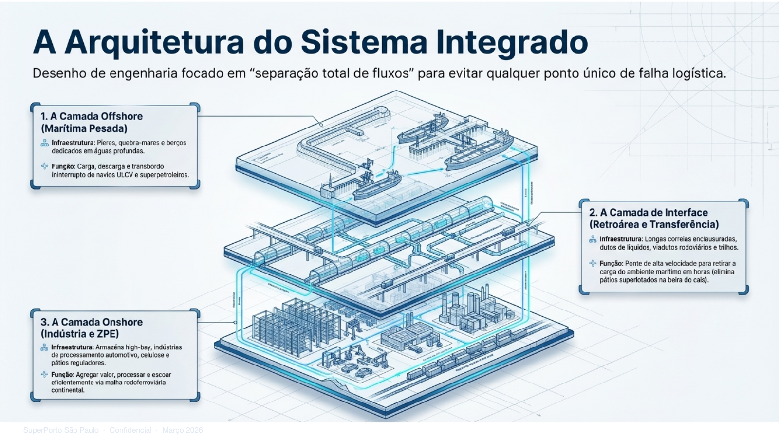 Integrated architecture of the port, logistics, rail, energy and industrial platform